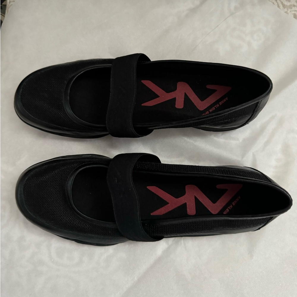 Anne Klein Sport Black Slip On Elastic Strap Mary Jane Loafers Size 7.5 M - Picture 3 of 9